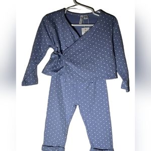 NWT JANIE AND JACK Blue Star Kimono Layette Set Outfit Size 12-18 Months
